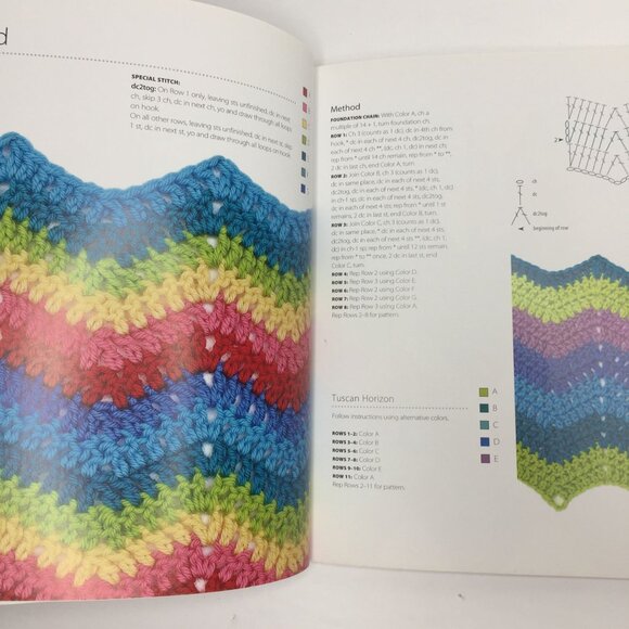 100 Colorful Ripple Stitches to Crochet Book Patterns Idea Designs Leonie Morgan - Picture 4 of 10